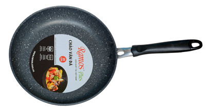 Chảo vân đá Plus chất liệu nhôm nguyên chất, truyền nhiệt nhanh